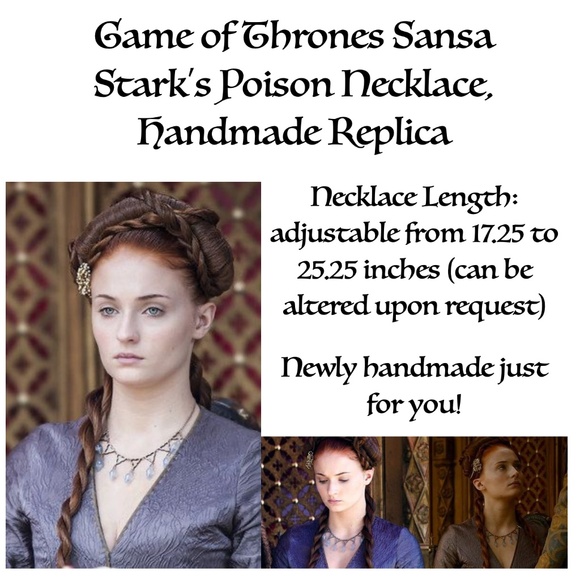 Sansa Stark Poison Necklace Handmade Game of Thrones Replica Cosplay Costume - Picture 15 of 16